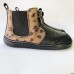 Botines Andanines Chelsea Leopardo · Piel Negra