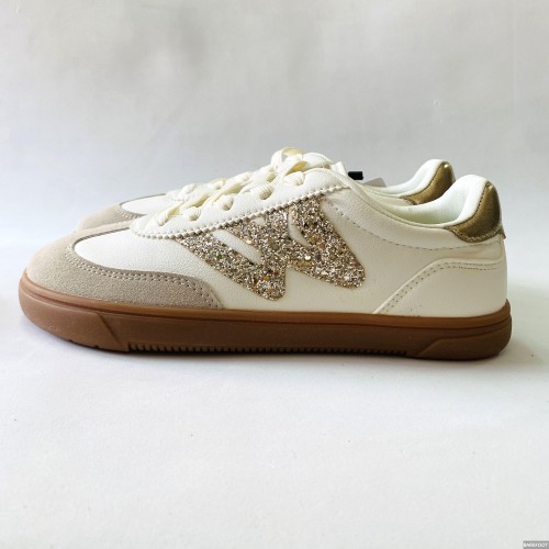 B&W Glitter Beige | Zapatillas Barefoot Mujer