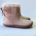 Botas Barefoot Chetto 1125517 Rosa Brillo con Pelo y Lazo