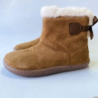 Chetto Botas Barefoot Niña 1125517 Beige con Pelo y Lazo