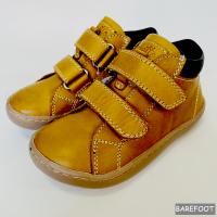 Chetto Botines Barefoot de Piel con Dos Velcros Camel