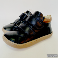Chetto Botines Barefoot de Piel con Dos Velcros Azul negro Chetto Botines Barefoot de Piel con Dos Velcros Azul negro