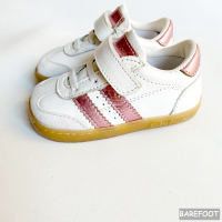 Chetto Samba – Zapatillas Barefoot de Piel Blanco con rosa