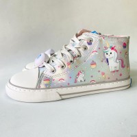 Mustang Free Lights Plata | Zapatillas Barefoot con Luces y Unicornios Niña