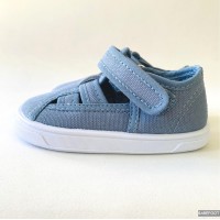 Blanditos by Crios Sandalias barefoot lona MOLLY niños azul