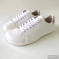 CoqueFlex Calzado Respetuoso Vegano Deportivas Barefoot  Blanco con plata