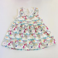 VESTIDO GRIS ESTAMPADO UNICORNIOS