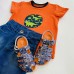 KICKERS SANDALIAS PARA NIÑO SUMMERTAN NARANJA-AZUL