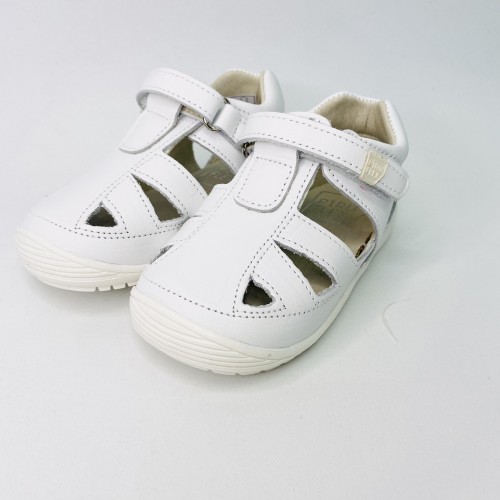 PiruFlex Sandalias respetuosas para bebe niñas niños de color blanco