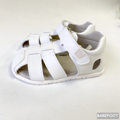 PiruFlex Sandalias respetuosas PIEL Cangrejeras blanco