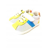 PiruFlex Zapatos Deportivos Blancos combinado con azul