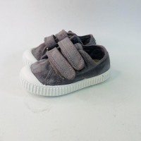 ZAPY ZAPATILLAS DE LONA GRIS DOS VELCROS
