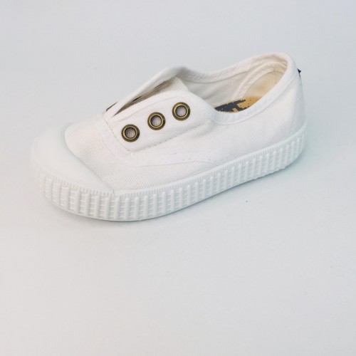 ZAPY ZAPATILLAS DE LONA BLANCO CON GOMA 