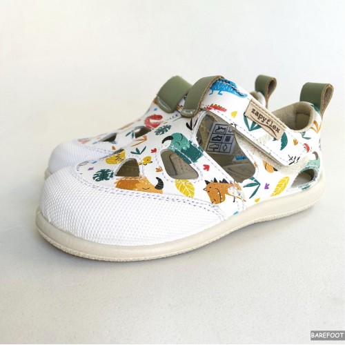 ZapyFlex Sandalias barefoot velcro niños estampado dino