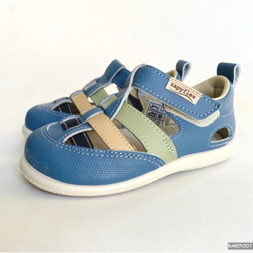 ZapyFlex Sandalias barefoot velcro niños azul