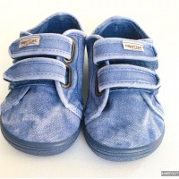 ZapyFlex Zapatillas barefoot lona doble velcro niños azul ZapyFlex Zapatillas barefoot lona doble velcro niños azul